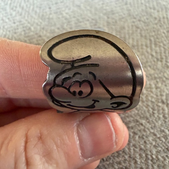 Smurf Spoon Ring Size 9 - Picture 9 of 13